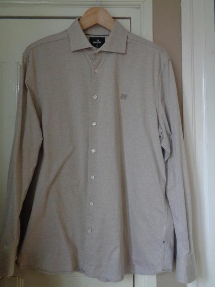 VANGUARD overhemd :mt XXL, Kleding | Heren, Overhemden, Zo goed als nieuw, Overige halswijdtes, Beige, Ophalen of Verzenden