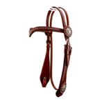 Stoer western hoofdstel met concha’s leer showhoofdstel full, Dieren en Toebehoren, Paarden en Pony's | Hoofdstellen en Tuigage