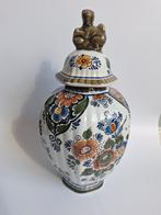 Prachtige vaas van Delft polychroom holland handwerk, Antiek en Kunst, Antiek | Vazen, Ophalen of Verzenden