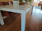 Grote hoogglans witte eettafel, Ophalen, Gebruikt, 100 tot 150 cm, 200 cm of meer