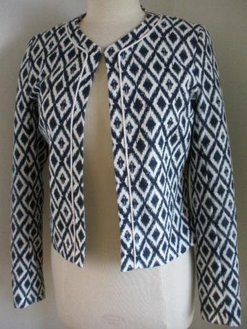 HEMA colbert jasje blauw wit ruit maat S beschikbaar voor biedingen