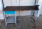 Werkbank Werktafel Heuer Bankschroef, Doe-het-zelf en Verbouw, Werkbanken, Ophalen, Gebruikt, 120 tot 170 cm, Bankschroef