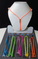 KETTING IN RITSVORM 5 KLEUREN NIEUW, Sieraden, Tassen en Uiterlijk, Kettingen, Kunststof, Verstelbaar, Overige kleuren, Nieuw