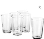 Ikea Glazen - Set van [vier], Huis en Inrichting, Keuken | Servies, Glas of Glazen, Ophalen of Verzenden, Effen, Glas