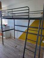IKEA Hoogslaper Grijs Metaal, Ophalen, Gebruikt, Eenpersoons, 160 tot 180 cm