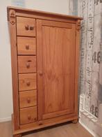 Massief geloogd grenen spekkast (87*43*139cm), Antiek en Kunst, Antiek | Meubels | Kasten, Ophalen