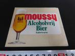 sticker transparant MOUSSY alcoholvrij bier kaloriearm *, Ophalen, Zo goed als nieuw, Bedrijf of Vereniging