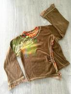CARBONE Heerlijke bruine velvet trui , maatje 146, Gebruikt, Meisje, Carbone, Trui of Vest