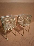 2 kandelaartjes, Ophalen of Verzenden, Overige materialen, Minder dan 25 cm