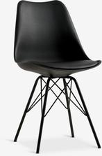 4 Zwarte Eetkamerstoelen - Gebruikt, Ophalen, Kunststof, Gebruikt, Zwart