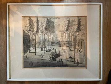 't Hof van Zeeland, Middelburg - 1696, Ets/Gravure Ingelijst beschikbaar voor biedingen
