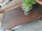Antieke massief eiken salontafel, Ophalen, Gebruikt, 100 tot 150 cm, Eikenhout