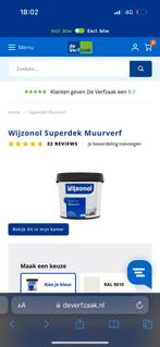 Wijzonol 10 L ral 9010, Doe-het-zelf en Verbouw, Verf, Beits en Lak, Ophalen of Verzenden, Zo goed als nieuw