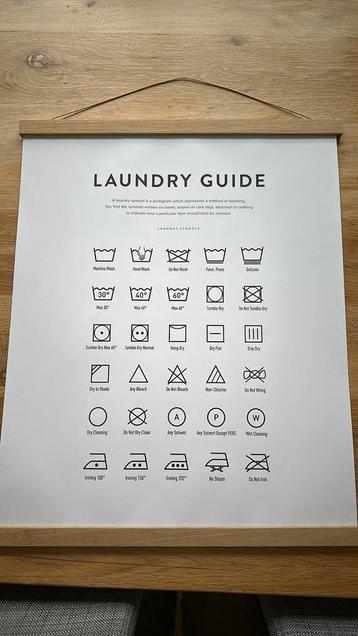 Poster Laundry Guide beschikbaar voor biedingen