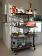 Industriële Bakkerskast op Wielen - Vintage Look, Ophalen, Zo goed als nieuw