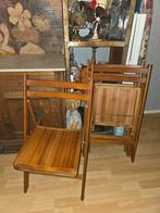 Houten klapstoel, Ophalen, Bruin, Drie