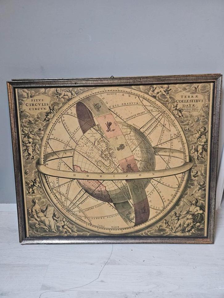 Vintage Lijsten met Kaarten, Antiek en Kunst, Kunst | Etsen en Gravures, Ophalen
