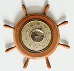 Barometer stuurwiel hout, Gebruikt, Ophalen of Verzenden, Barometer