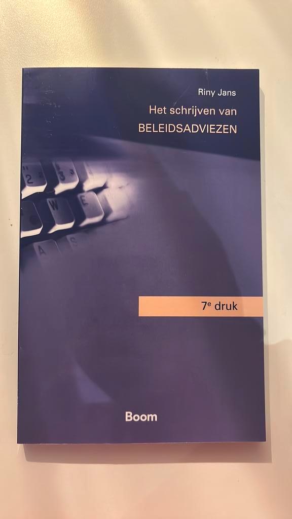 R. Jans - Het schrijven van beleidsadviezen, Boeken, Wetenschap, Nieuw, Sociale wetenschap, Verzenden