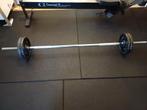 Halterstang 9kg / 186cm / 30mm  + 4x 6kg schijven, Sport en Fitness, Fitnessmaterialen, Ophalen, Gebruikt