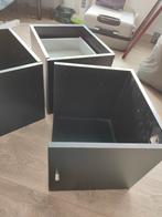 3x Zwarte inzet voor Kallaxkast, Huis en Inrichting, Kasten | Boekenkasten, Ophalen, Minder dan 50 cm, Zo goed als nieuw, Minder dan 25 cm