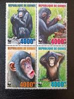 Guinee 2006 WWF Chimpansees, Postzegels en Munten, Postzegels | Afrika, Guinee, Ophalen of Verzenden, Postfris