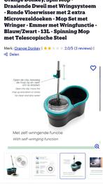 Spin Mop Set met Emmer en Extra Mop, Ophalen, Nieuw, Kunststof, Met deksel