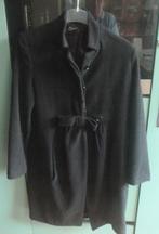 Vintage: Mouvance half wollen Jas. Maat 42, Zwart, Ophalen of Verzenden, Mouvance, Gedragen