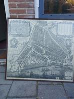 Plattegrond Amsterdam 1626 - Houten Lijst, Antiek en Kunst, Ophalen