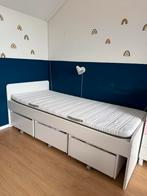 Släkt Eenpersoonsbed 90x200 + matras & topper, Ophalen, 85 tot 100 cm, Nieuw, Matras