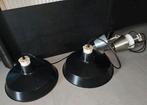 Set vintage industriële hanglampen, Ophalen, Gebruikt, Metaal, Minder dan 50 cm