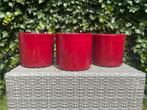 Wijnrode bloempotten, Tuin en Terras, Bloembakken en Plantenbakken, Ophalen, Steen, Minder dan 30 cm, Minder dan 60 cm