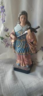 1024 Mooi beeld van Maria Magdalena Terra Cotta ogen glas, Ophalen of Verzenden, Zo goed als nieuw, Beeld(je), Christendom | Katholiek