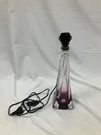 Vintage Val Saint Lambert tafellamp van kristalglas lila, Ophalen of Verzenden, Gebruikt, Glas, Minder dan 50 cm