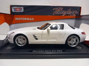 Mercedes Benz SLS offwhite vleugel deuren Motormax 1:18 KRD beschikbaar voor biedingen