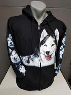 Zwart vest, Husky, slede hond, printvest, Ophalen of Verzenden, Nieuw, Overige maten, Zwart