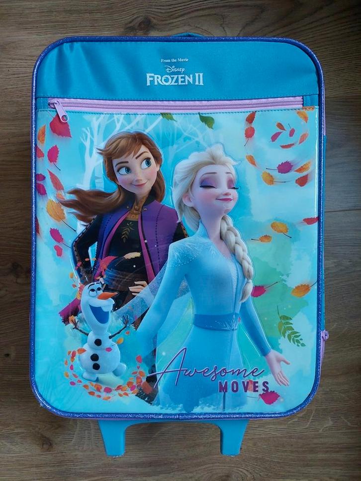 Disney Frozen 2 Anna Elsa Trolley kinder koffer kind, Sieraden, Tassen en Uiterlijk, Koffers, Zo goed als nieuw, Minder dan 50 cm