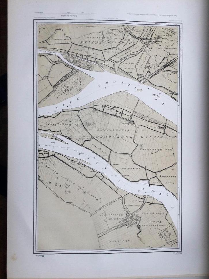 Maassluis, Rozenburg, B.H. Goudriaan, Nieuwe Maas, 1838, Antiek en Kunst, Kunst | Etsen en Gravures, Verzenden