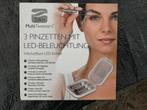Pincetten met led verlichting 3 stuks in luxe doosje handtas, Brikettenhout@hotmail.com., Br, Gehele gezicht, Ophalen of Verzenden