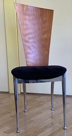 Eetkamer stoelen mid 80's, 4 stuks, Ophalen, Metaal, Zwart, Vier
