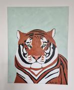 abstracte tijger, zelf geschilderd op acryl, Ophalen