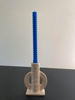 Beige kandelaar met oortjes, Verzenden, Keramiek of Aardewerk
