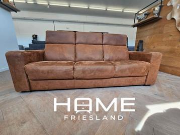 3-Zit - Cognac - Microvezel  beschikbaar voor biedingen