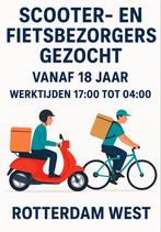 Scooter en fietsbezorgers gezocht., Vacatures, 33 - 40 uur, Overige niveaus, Starter, Overige vormen