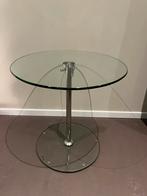 Design Glazen Bijzettafel, Rond, Modern, klassiek, Ophalen, 45 tot 60 cm