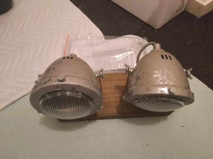 Industriële Spots 2 - woody - Nieuw in Doos, Huis en Inrichting, Lampen | Losse lampen, Nieuw, Overige typen, Minder dan 30 watt