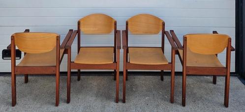 42 x Vintage Deense houten design stoelen cafestoelen retro, Huis en Inrichting, Stoelen, Zo goed als nieuw, Vijf, Zes of meer stoelen