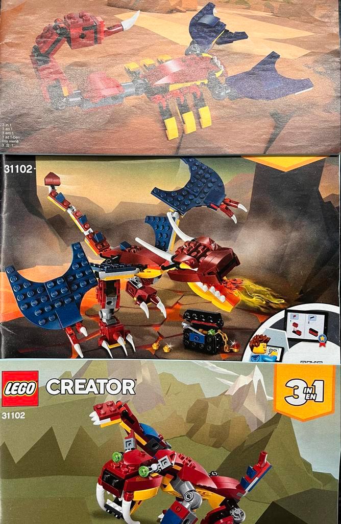 Lego Creator 31102 Vuur Draak, Kinderen en Baby's, Speelgoed | Duplo en Lego, Nieuw, Lego, Complete set, Ophalen of Verzenden