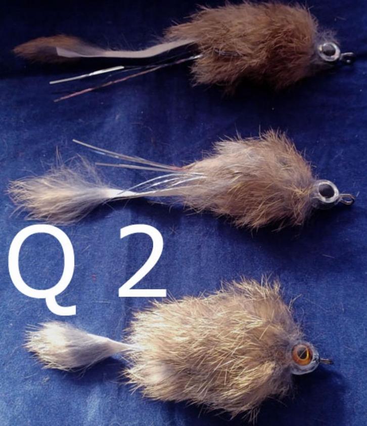 3 muis - rat achtige snoekstreamers op een Double Hook, Watersport en Boten, Hengelsport | Roofvissen, Nieuw, Complete set, Ophalen of Verzenden