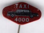 Taxi 4000 rood blik speldje ( U_527 ), Verzamelen, Speldjes, Pins en Buttons, Verzenden, Zo goed als nieuw, Transport, Speldje of Pin